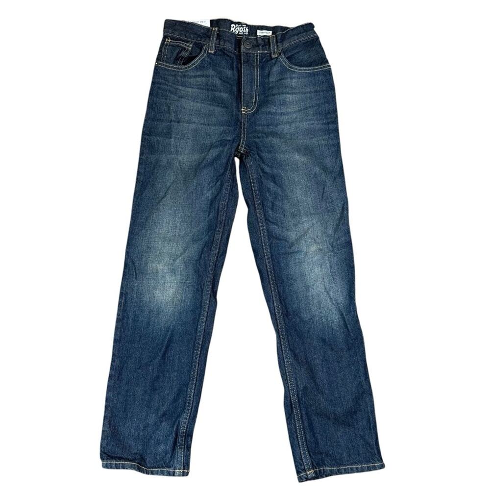 Boys Osh Kosh B'Gosh Straight Blue Jeans Size 10R Adjustable Waist NWT